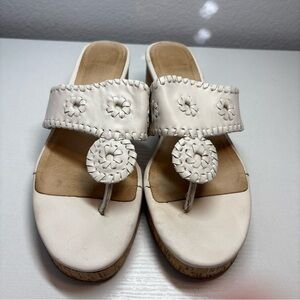 Jack Rogers Size 8 Ivory Sandals